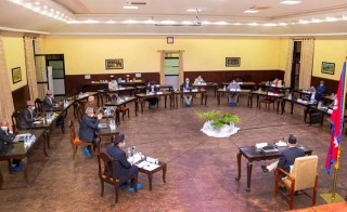 नेकपा बैठक सकिएलगत्तै बालुवाटारमा मन्त्रिपरिषद् बैठक सुरु