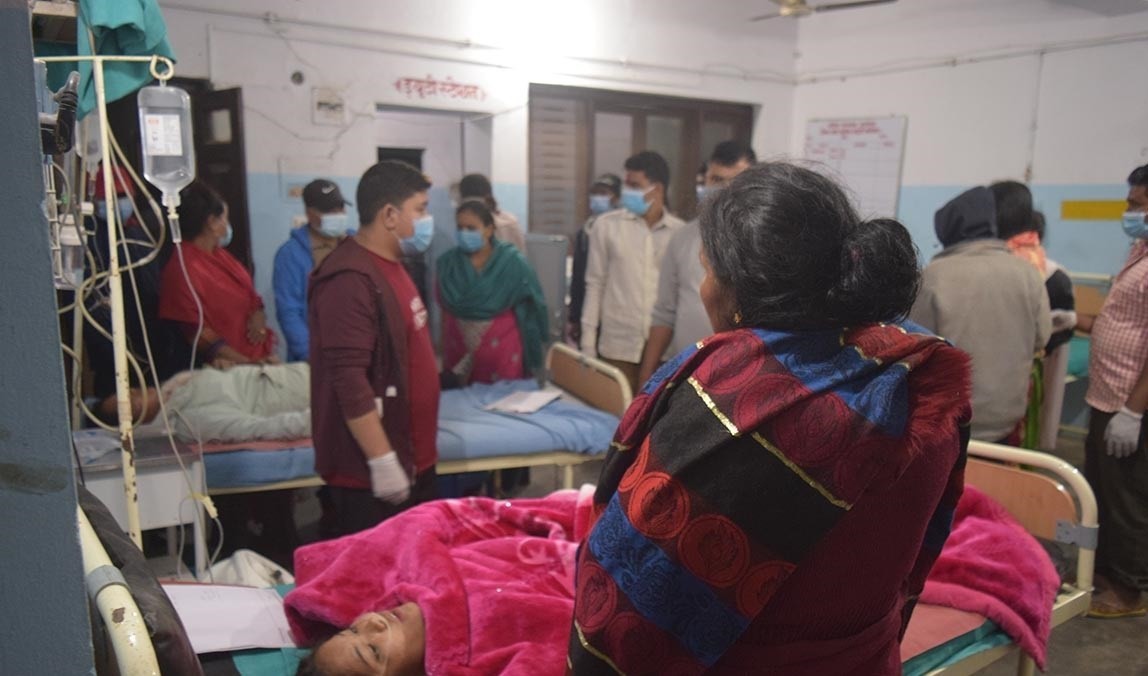 बर्दियामा बस र्दुघटना हुँदा ३३ जना घाइते