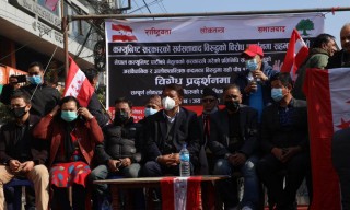 प्रतिनिधिसभा विघटनविरुद्ध  देशभर कांग्रेसको विशाल प्रदर्शन