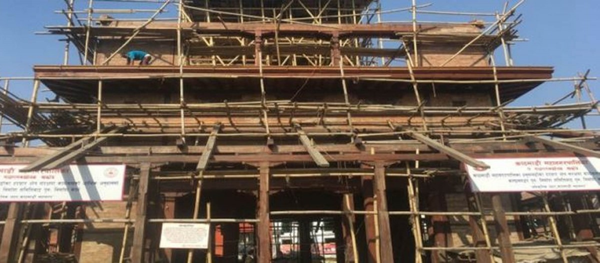 काष्ठमण्डप पुनः निर्माण ८५ प्रतिशत सम्पन्न