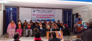 प्रेस स्वतन्त्रता सेनानी माधव शर्मा सम्मानित