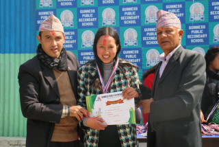 गिनिज स्कूलको सरस्वती पुजा तथा मेडल वितरण कार्यक्रम सम्पन्न