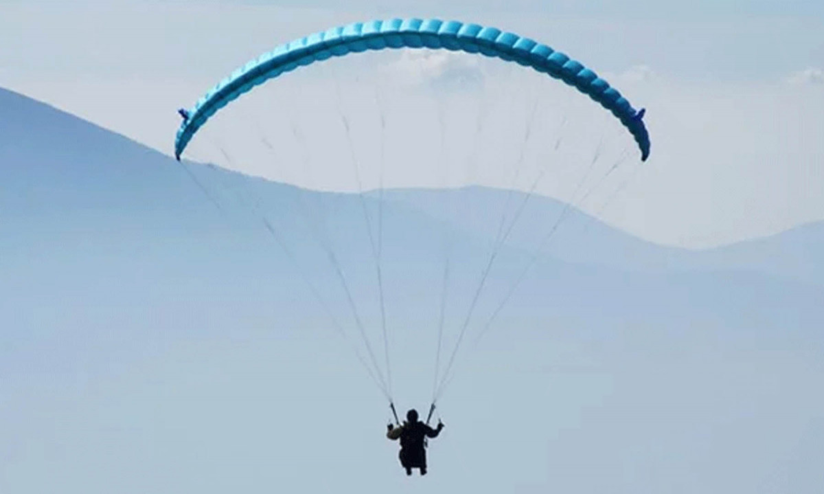 कावासोतीमा प्याराग्लाइडिङको परीक्षण सफल