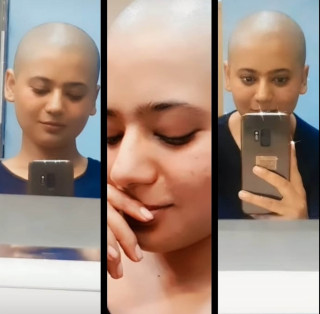 केका लागि गरिन् केकी अधिकारीले कपाल मुण्डन !