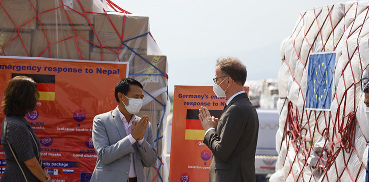 जर्मनीले नेपाललाई दियो ६२ थान भेन्टिलेटरसहित स्वास्थ्य सामग्री