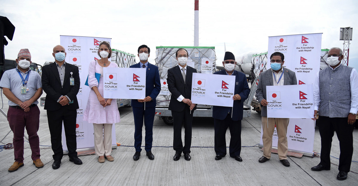 जापानबाट  नेपाल आइपुग्यो १६ लाख डोज अस्ट्राजेनेका खोप