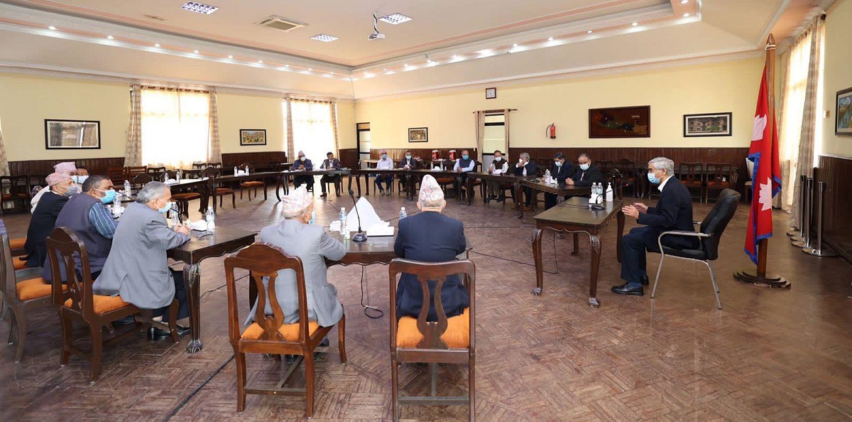 बालुवाटारमा सत्तारूढ गठबन्धनको बैठक जारी,  कुन दलले कुन-कुन मन्त्रालय लिने भन्नेबारे  छलफल