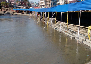 गुह्येश्वरी गौरीघाटमा छठ पूजाको तयारी