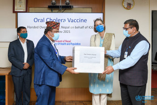 हैजाविरुद्धको साढे २ लाख डोज खोप नेपाल आइपुग्यो, प्रकोप प्रभावित कपिलवस्तुका बासिन्दालाई लगाइने