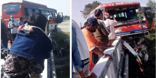 झापामा  बस दुर्घटना हुदाँ १ जनाको मृत्यु २३ घाइते