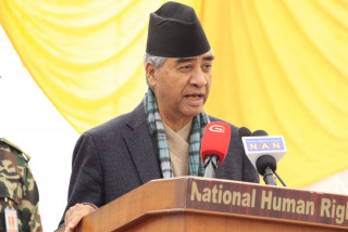 प्रधानमन्त्री देउवा शुभकामना मन्तव्य दिँदै
