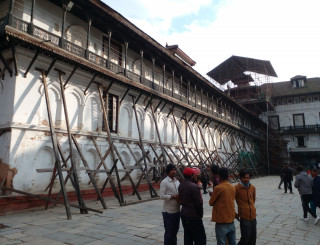 ६ वर्षदेखि टेकोको भरमा हनुमानढोका दरबारको उत्तरपश्चिमी भाग