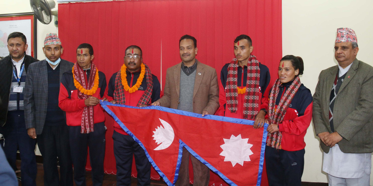 वंगलादेश जाने एथलेटिक्स खेलाडीलाई बिदाई