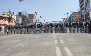 सम्भावित झडप रोक्न बानेश्वर क्षेत्रमा कडा सुरक्षा  व्‍यवस्था