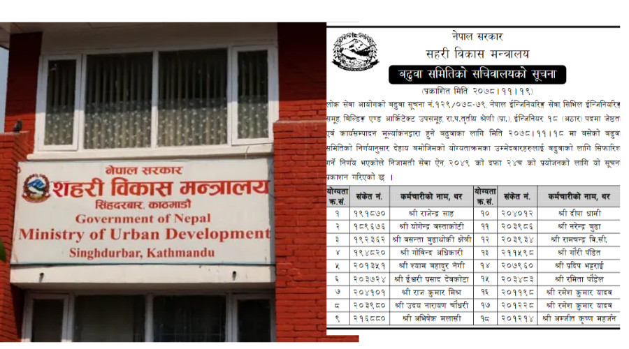 हिजो बसेको बैठकले २२ जना कर्मचारीको गर्यो अधिकृत तहमा बढुवा सिफारिस, को - को परे ?