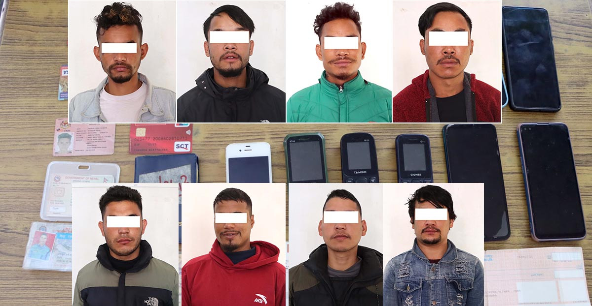 काठमाडौंको नयाँ बजारमा रहेको  एक फार्मेसी लुट्न प्रहरी नै संलग्न, ८ जना पक्राउ