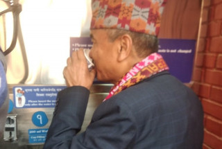 मन्त्री चौधरीद्वारा वाटर एटिएम उद्घाटन