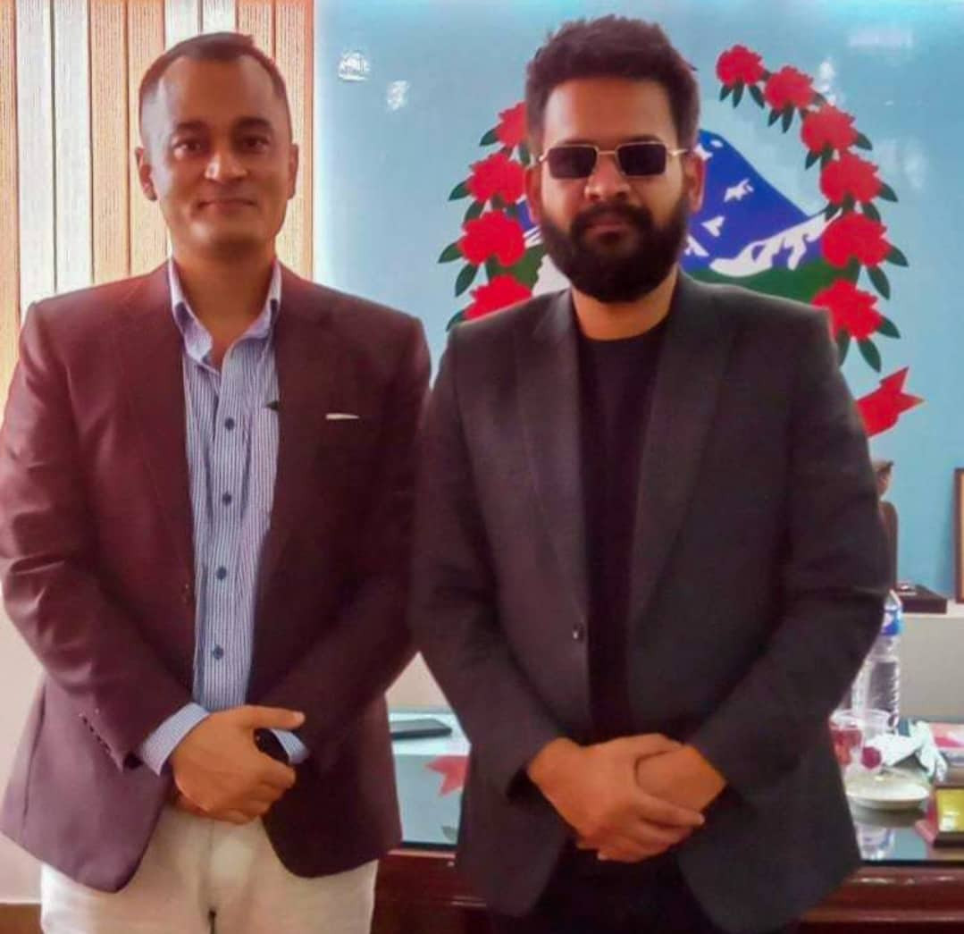 क्रिकेटको प्रवर्द्धनको लागि बालेन्द्र शाह र महाप्रबन्धक ब्रिटेन्ट खनालबीच भेटवार्ता