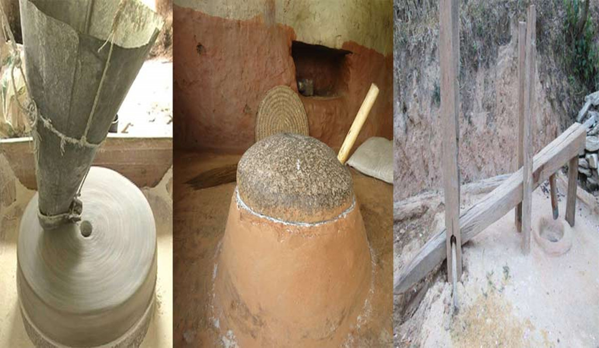 मासिँदै  ढिकी, जाँतो र पानीघट्ट