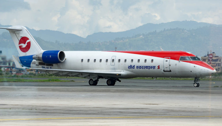 इण्डिकेटरमा समस्या देखिएपछि सौर्य एयरलाइन्सको जहाज फिर्ता