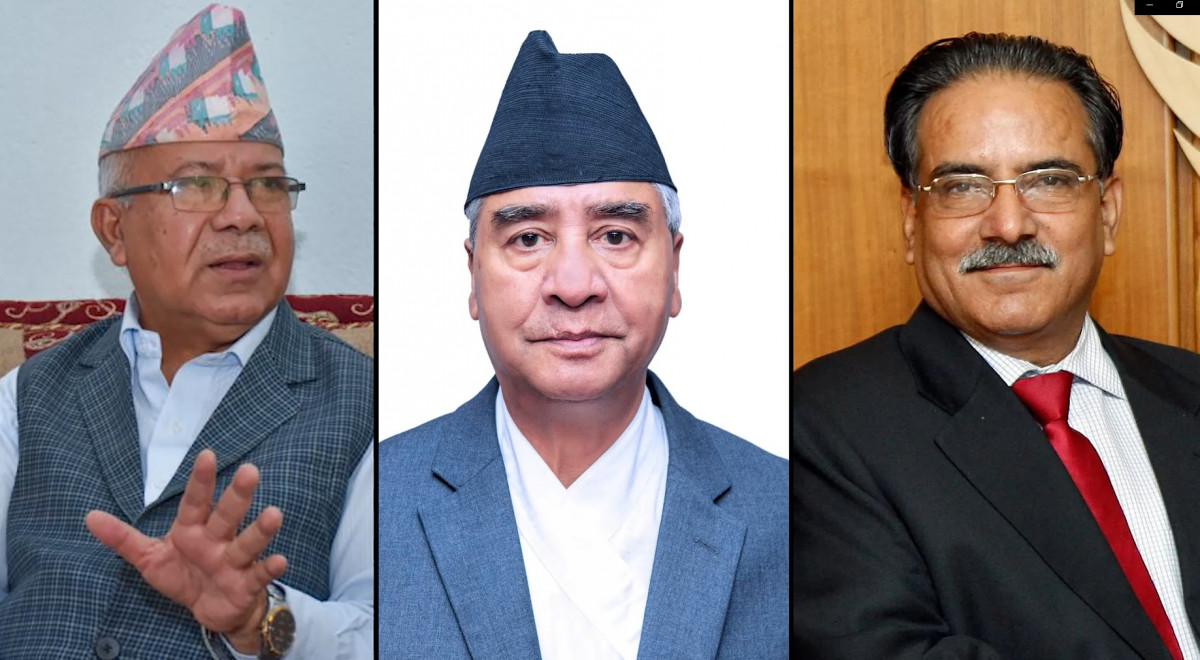 नयाँ सरकार गठनबारे बालुवाटारमा सत्ता गठबन्धनका तीन शीर्ष नेताबीच छलफल सुरू