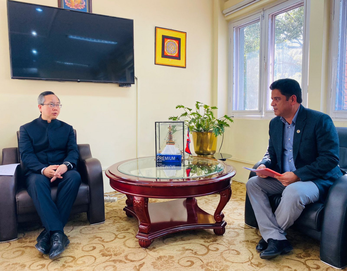 उद्याेगमन्त्री भण्डारी र चिनियाँ राजदूत सोङबीच भेटवार्ता, के भयो कुराकानी ?