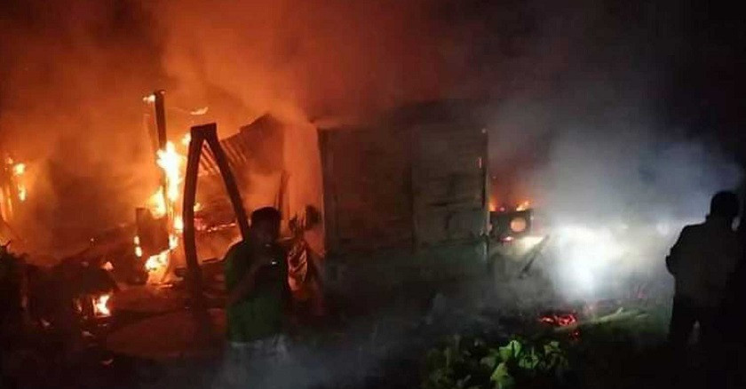 घरमा आगलागी हुँदा एक महिलाको मृत्यु