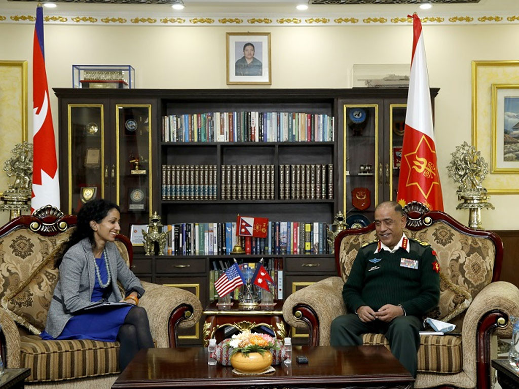 प्रधानसेनापति र अमेरिकी उपसहायक विदेशमन्त्रीबीच भेटवार्ता