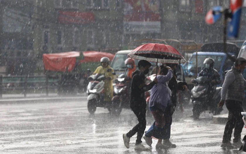 काठमाडौँ उपत्यकामा असिनासहित वर्षा