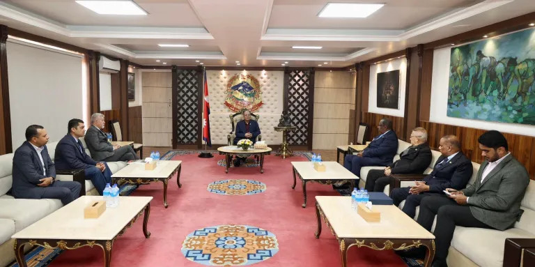 एसियन एथलेक्ट्स् एसोसिएसनका अध्यक्ष अल-हमद र प्रधानमन्त्री प्रचण्डबीच भेटवार्ता