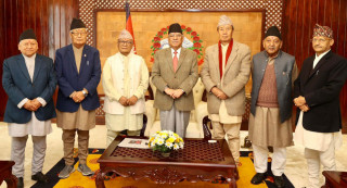 सातै प्रदेशका प्रमुखले भेटे प्रधानमन्त्री