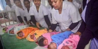 एक महिलाले एकै पटकमा ९ जना बच्चा जन्माइन्…