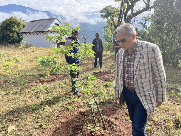 हरियालीयुक्त गाउँ बनाउने अभियानमा डा बाबुराम भट्टराई