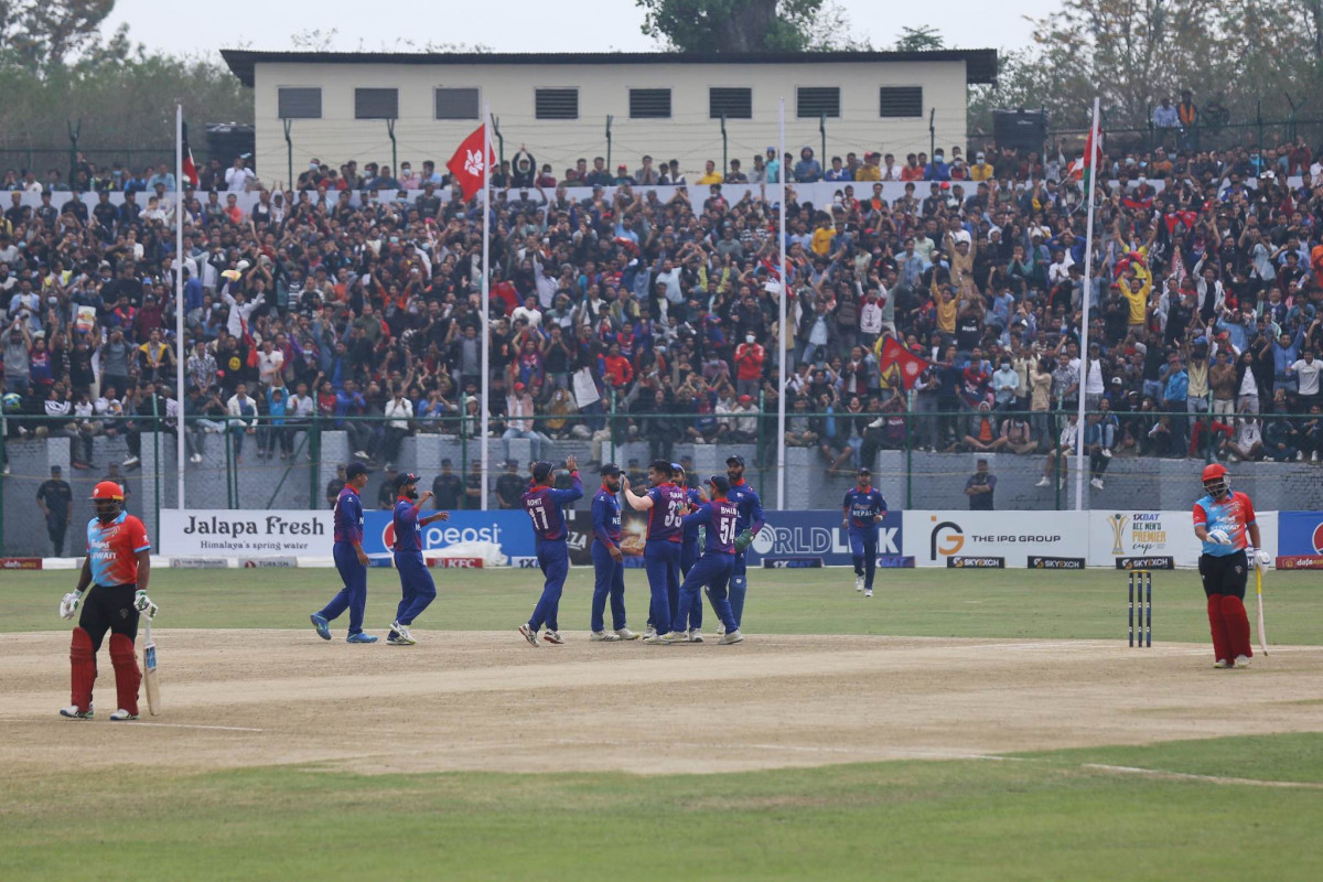 पानी परेपछि रोकियो नेपाल-यूएईबीचको खेल