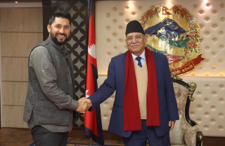 बालुवाटारमा प्रधानमन्त्री र रास्वपाका सभापति लामिछानेबीच भेटवार्ता