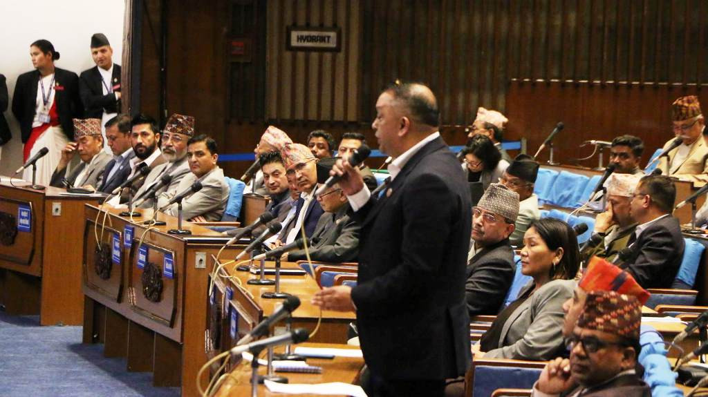 राष्ट्रिय सभामा सरकारको नीति तथा कार्यक्रममाथि छलफल हुँदै
