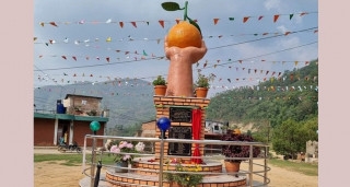 गोरखा मनकामनामा सुन्तलाको प्रतिमा स्थापना