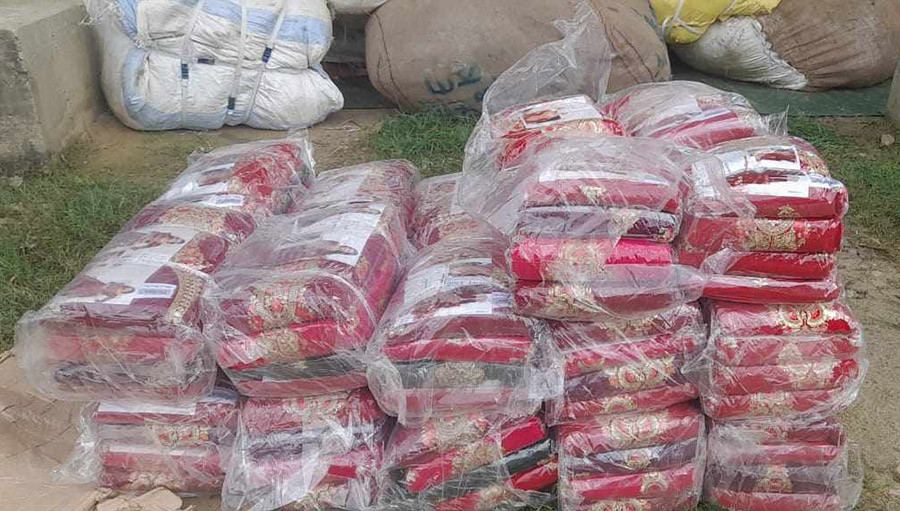 ८० लाख रुपैयाँ बराबरको लत्ताकपडा सशस्त्रद्वारा  बरामद