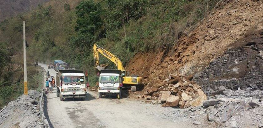 नारायणगढ–मुग्लिन सडकखण्ड आजदेखि दैनिक चार घण्टा बन्द हुने