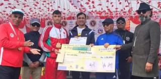 गैँडाकोट म्याराथनको उपाधि आर्मीका रोकायालाई