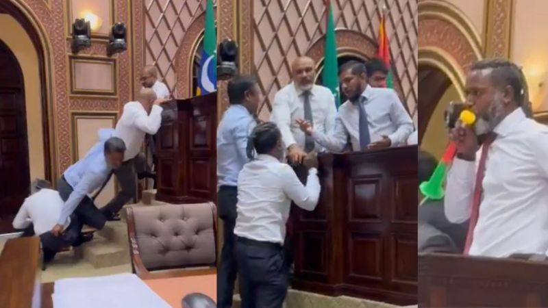 संसद् भवनभित्रै सांसदहरुबीच कुटाकुट भएपछि...