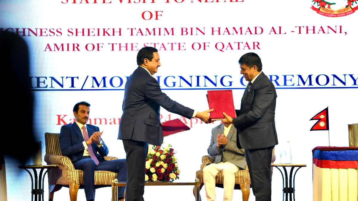 नेपालले कतारसँग गर्यो ८ वटा सम्झौता (सम्झौतासहित) 