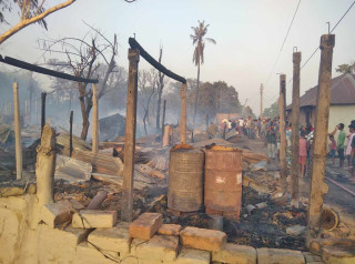 मंगलबार साँझ सप्तरीमा भीषण आगलागी, ११० घरगोठ जलेर नष्ट