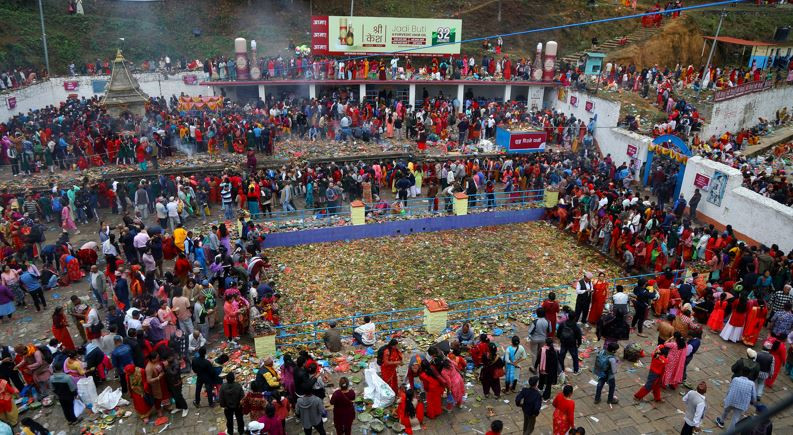 काठमाडौँको मातातीर्थमा भक्तालुको घुइँचो