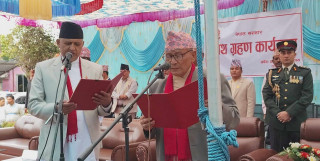 लुम्बिनीमा ९ सदस्यीय मन्त्रिपरिषद् गठन, मुख्यमन्त्रीसहित   ८ मन्त्रीले खाए शपथ