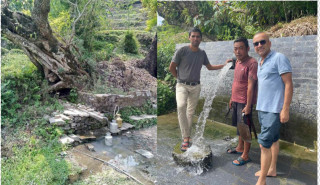 कलात्मक ढुङ्गेधारा निर्माण सम्पन्न