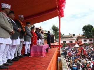 राष्ट्रपति पौडेलद्वारा भगवती रथयात्रा अवलोकन