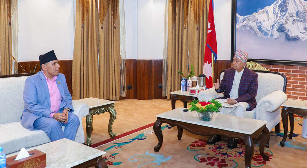 राष्ट्रपति पौडेल र राष्ट्रिय सभा अध्यक्ष दाहालबीच भेटवार्ता, के भयो कुराकानी ? 