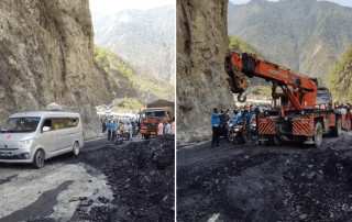 तुइन खोलाको विशाल पहिरो १४ सय घनमिटरको रहेको अनुमान