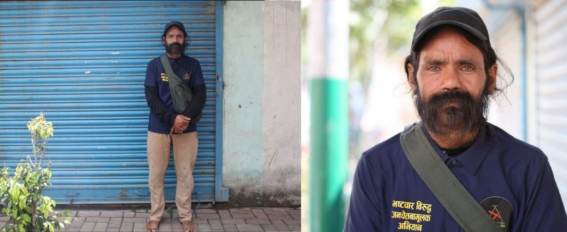 पैदल यात्रा सुरु गरेका नवराज बोहरा आज ३१ औँ दिनमा आइपुगे काठमाडौं